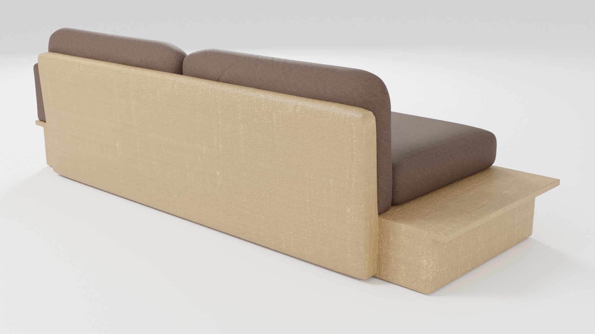 Small sofa in brown tones in a modern style 3D model_2