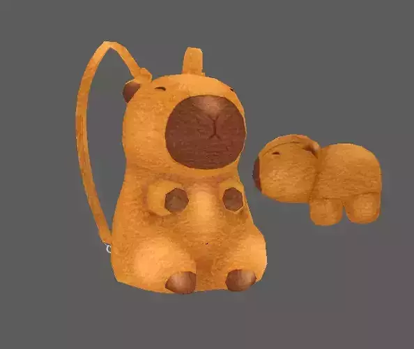 capybara lowpoly Low-poly 3D model