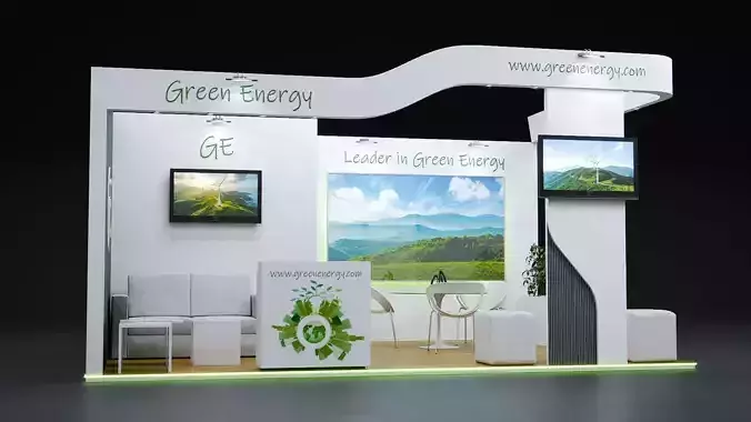 Exhibition Design Low-poly 3D model