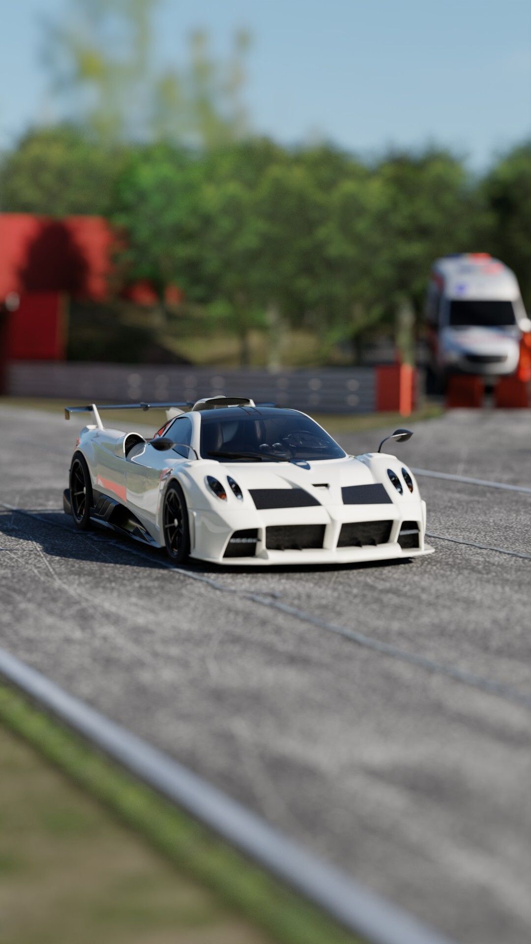 Race Track Automotive 3D Scene  3D Blender File 3D model_1