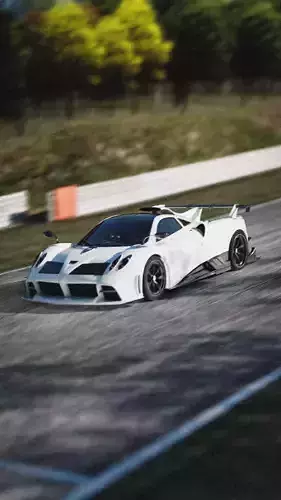 Race Track Automotive 3D Scene  3D Blender File 3D model