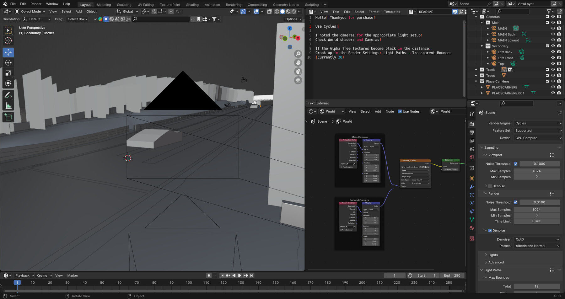Race Track Automotive 3D Scene  3D Blender File 3D model_5