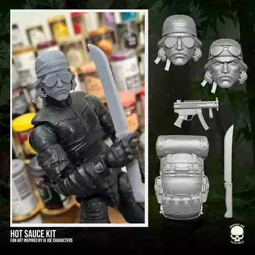 Hot Sause GI Joe Fan Art kit3D printable File For Action Figures 3D print model