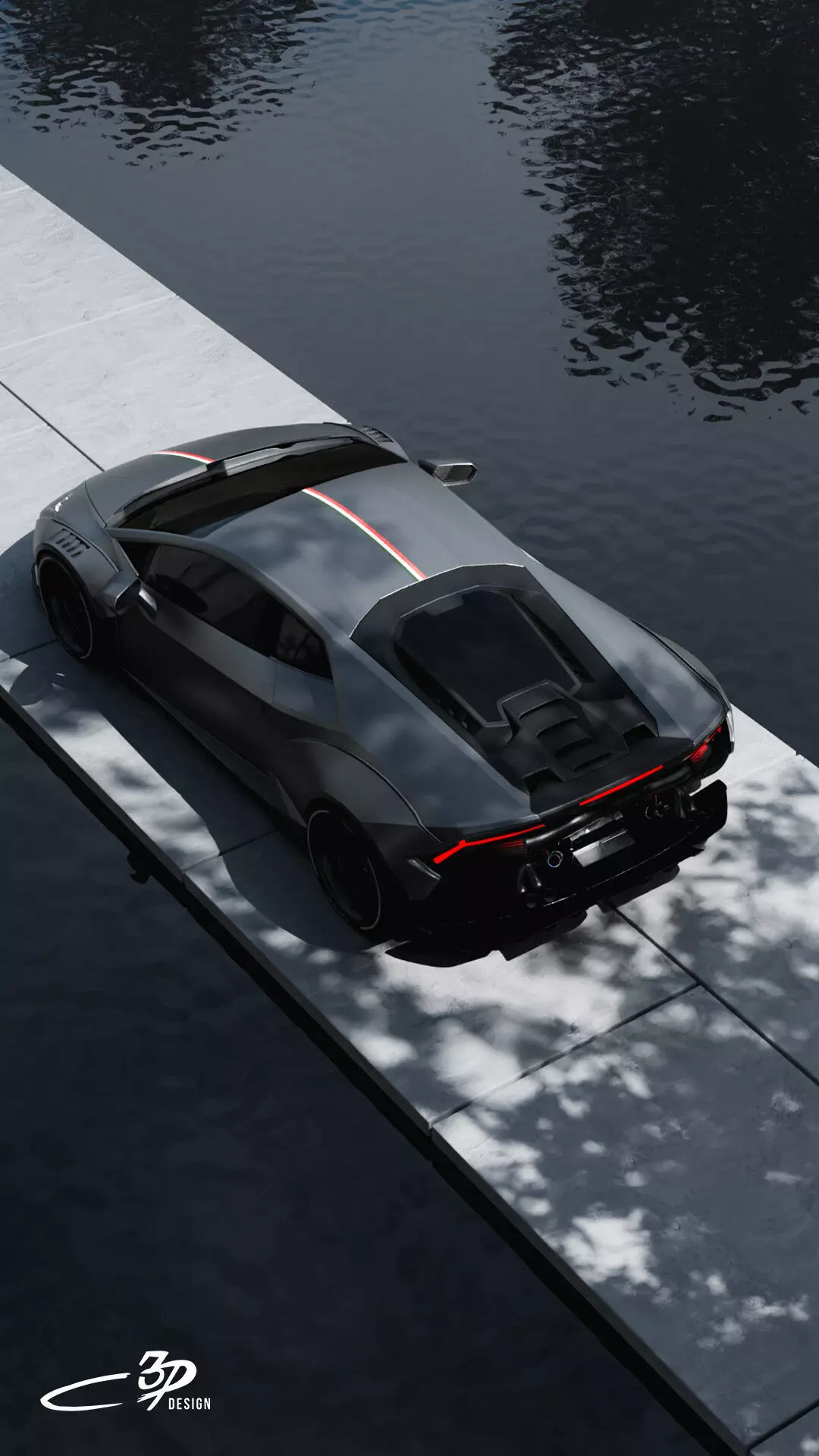 Office Automotive 3D Scene  3D Blender File 3D model_0