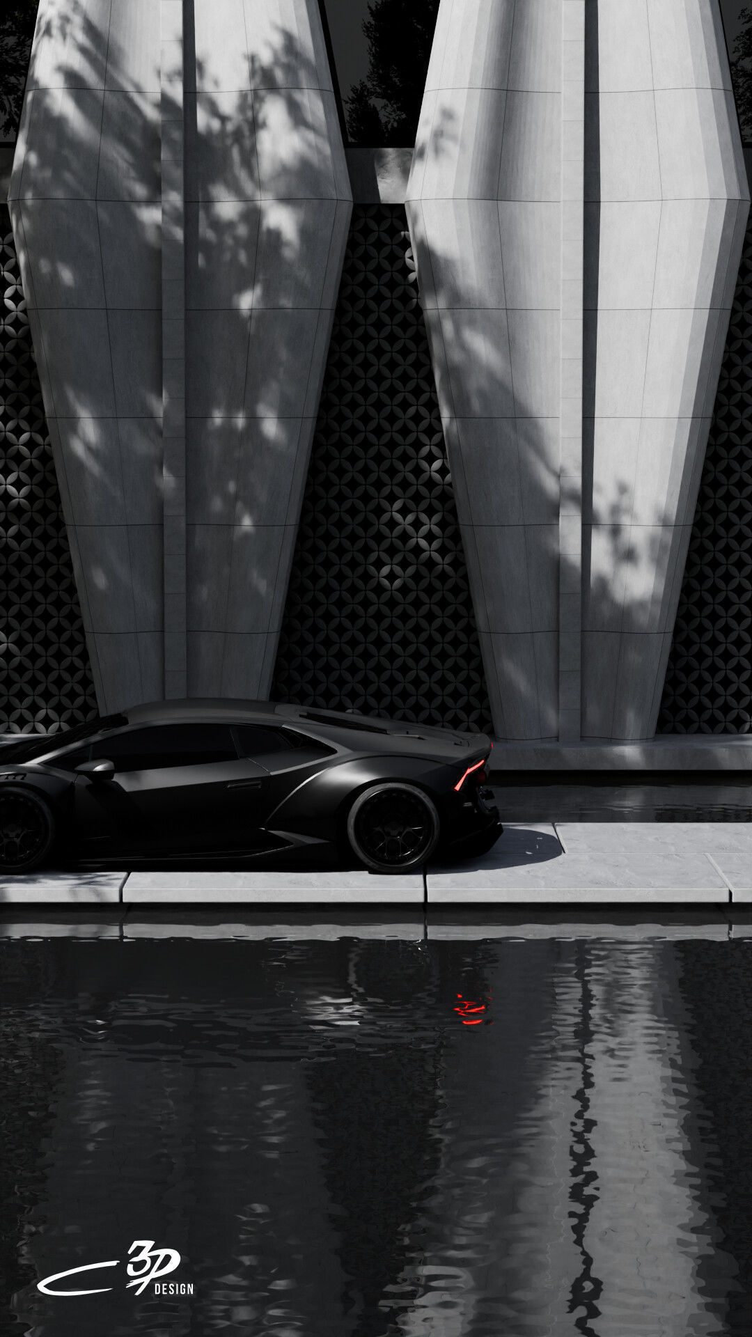 Office Automotive 3D Scene  3D Blender File 3D model_2