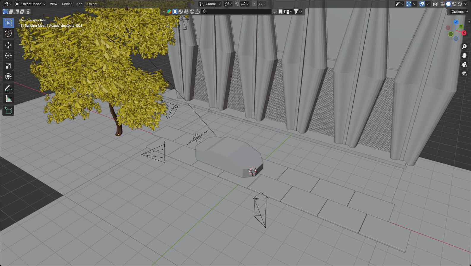 Office Automotive 3D Scene  3D Blender File 3D model_4