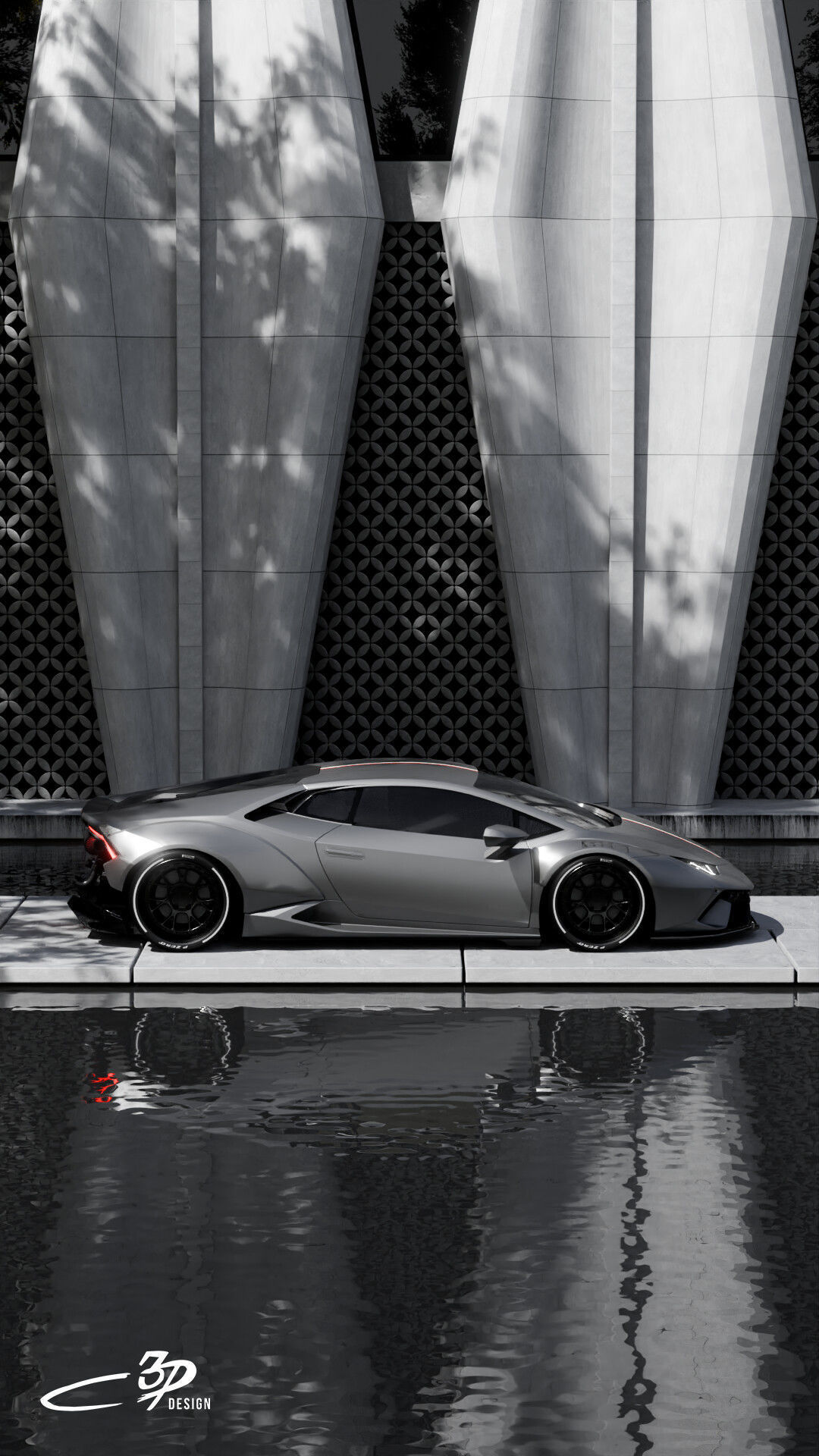 Office Automotive 3D Scene  3D Blender File 3D model_1