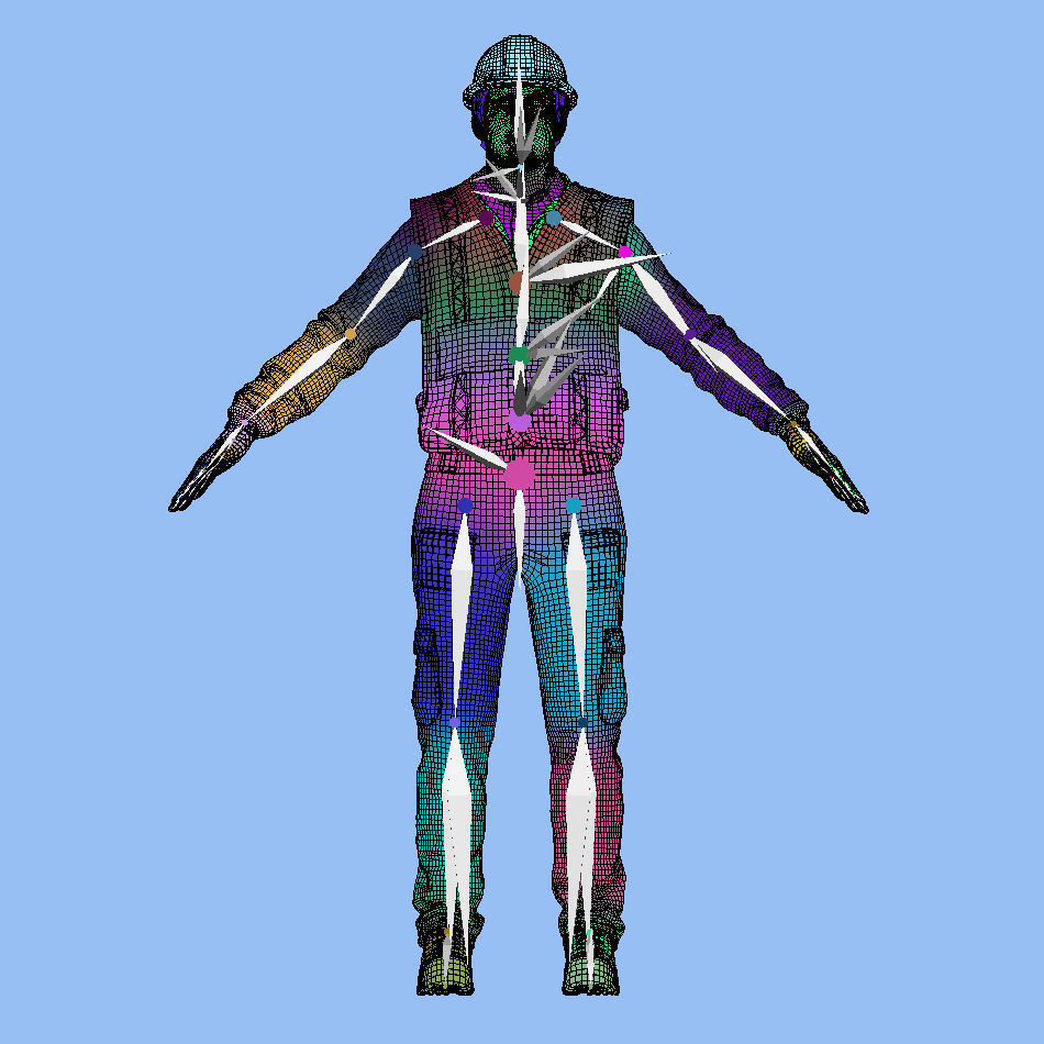 T-Pose Rigged Construction Worker 3D model_10