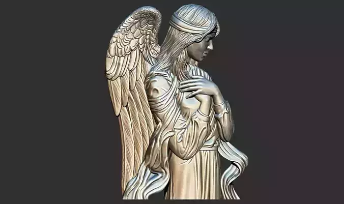 Angel Relief 3D Model for 3d printing cnc