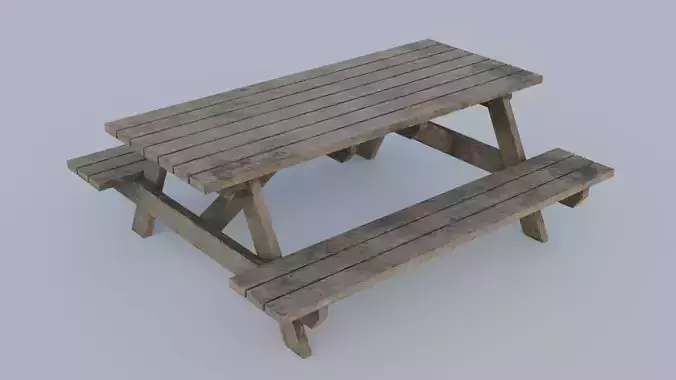 Worn Picnic Bench