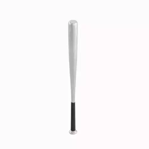Steel Baseball Bat 04 Low-poly 3D model