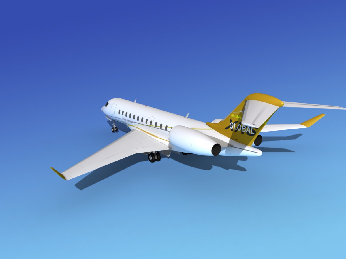 Global Express XRS Business Jet 3D model_5