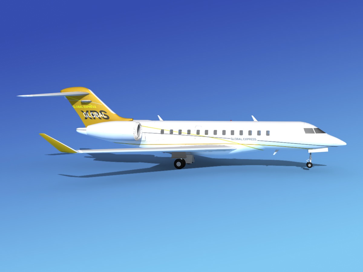 Global Express XRS Business Jet 3D model_1