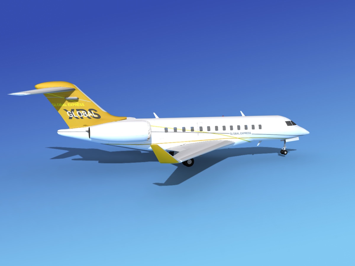 Global Express XRS Business Jet 3D model_2