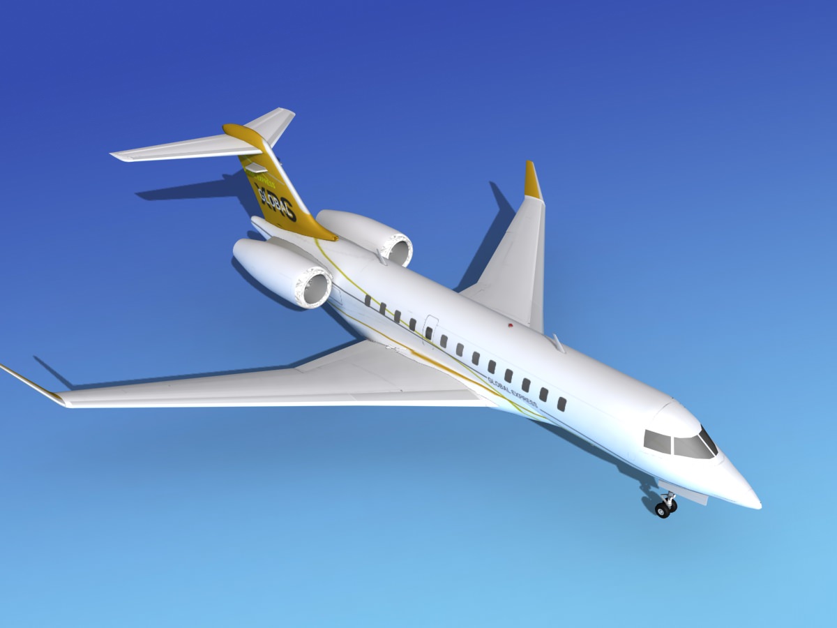 Global Express XRS Business Jet 3D model_10