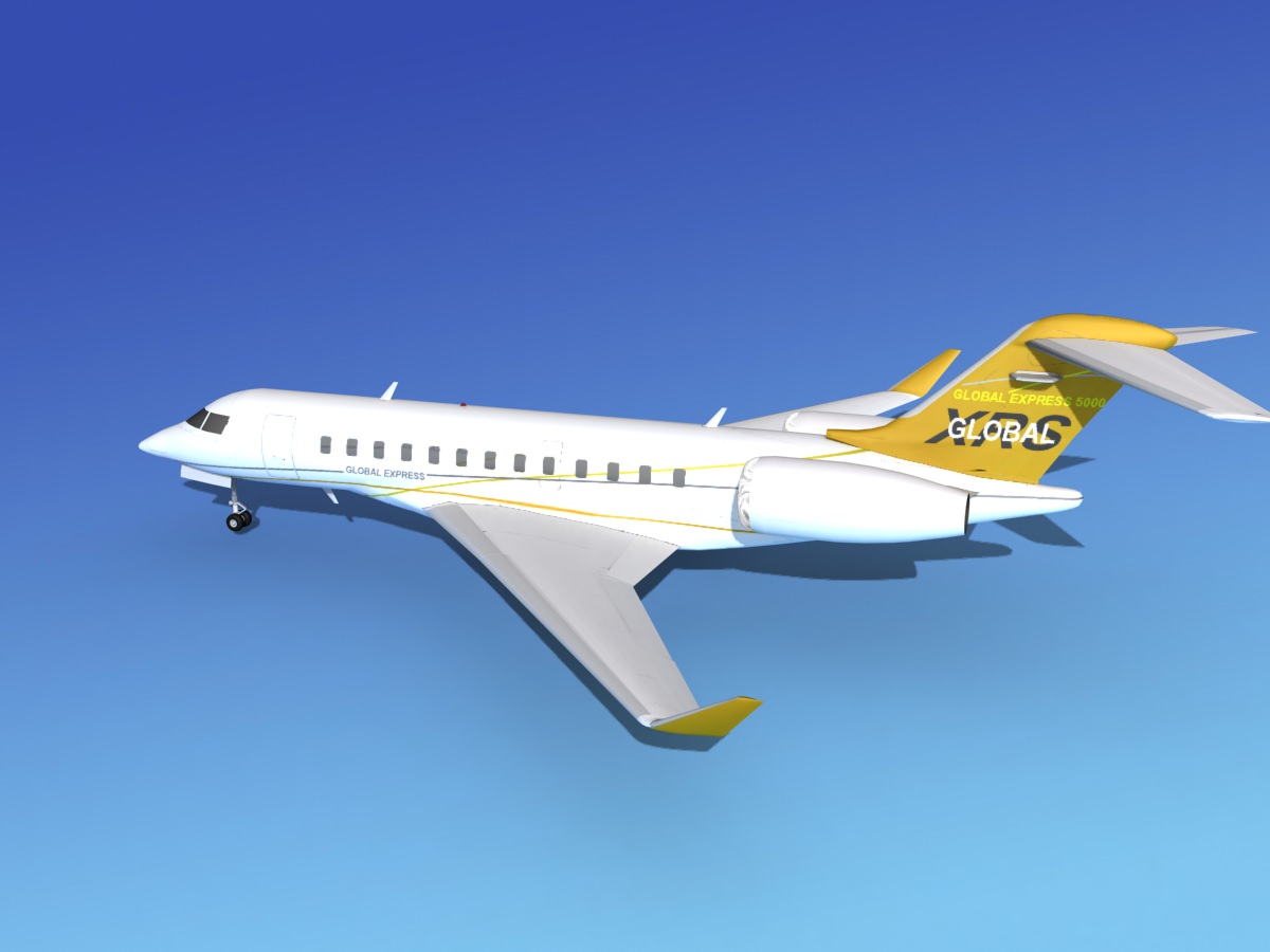 Global Express XRS Business Jet 3D model_6
