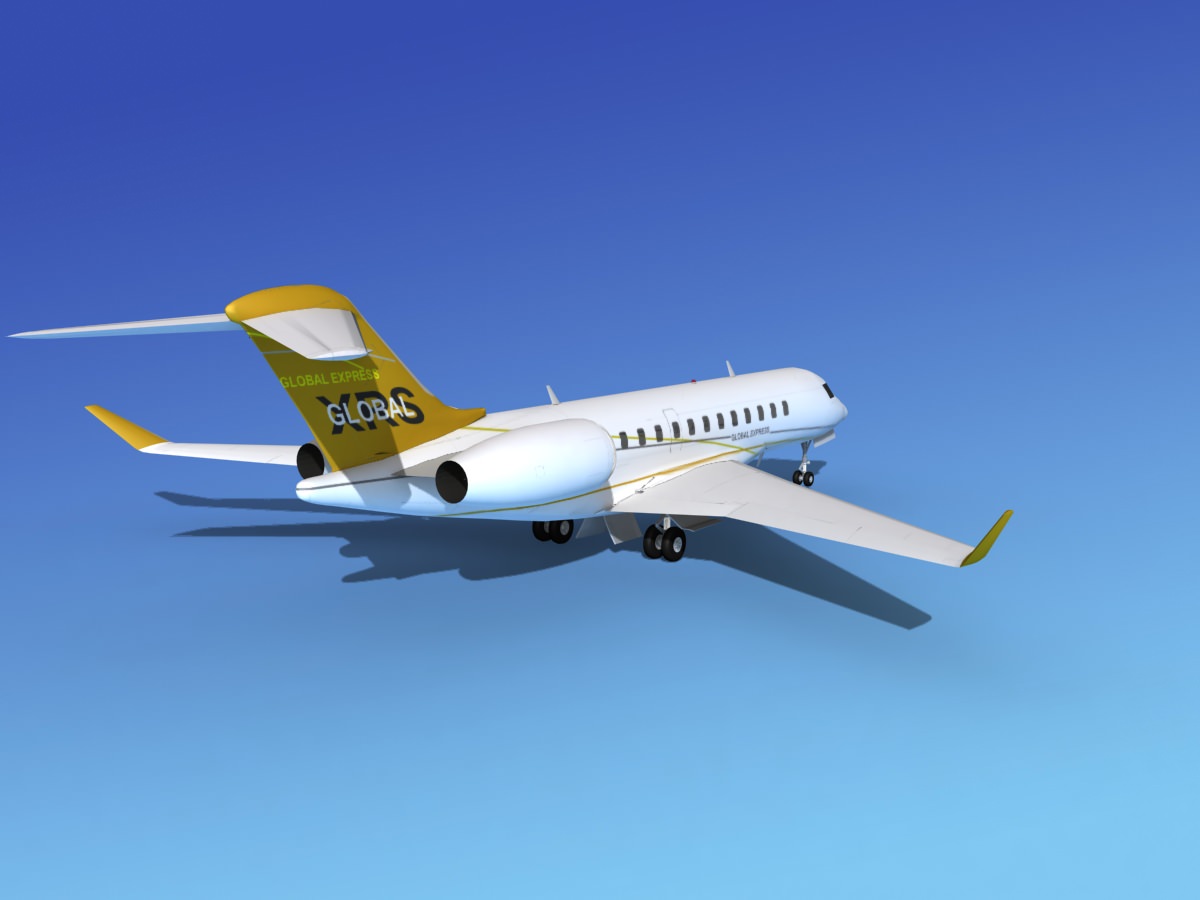 Global Express XRS Business Jet 3D model_3