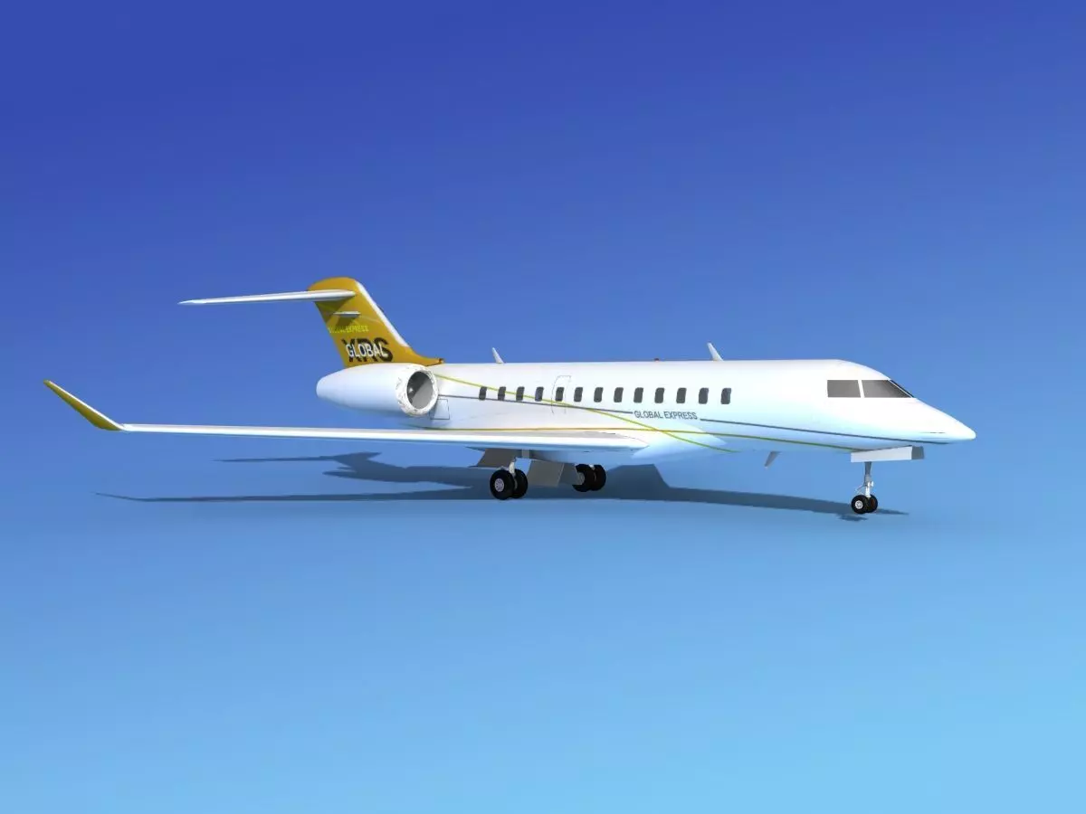 Global Express XRS Business Jet 3D model_0
