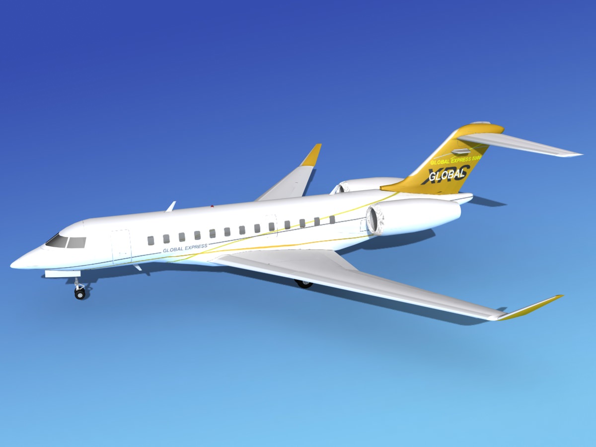 Global Express XRS Business Jet 3D model_7