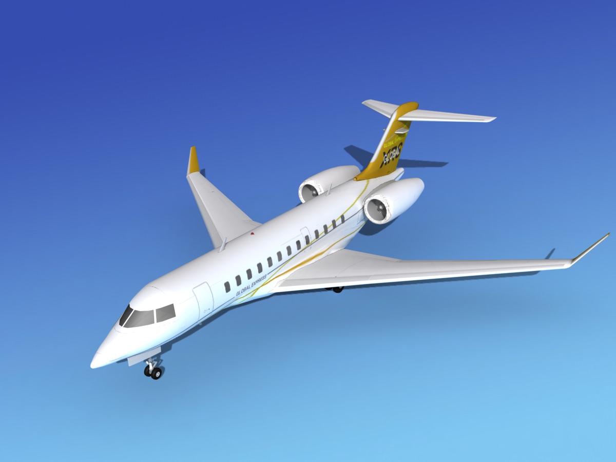 Global Express XRS Business Jet 3D model_8