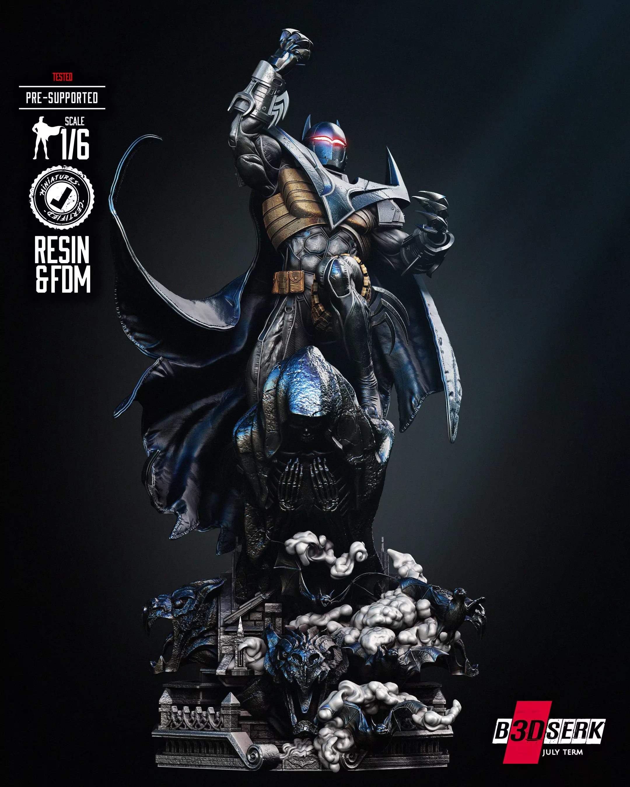 B3DSERK Batman Knightfal Sculpture 3D print model_0
