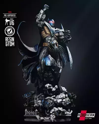 B3DSERK Batman Knightfal Sculpture 3D print model B3DSERK Batman Knightfal Sculpture 3D print model