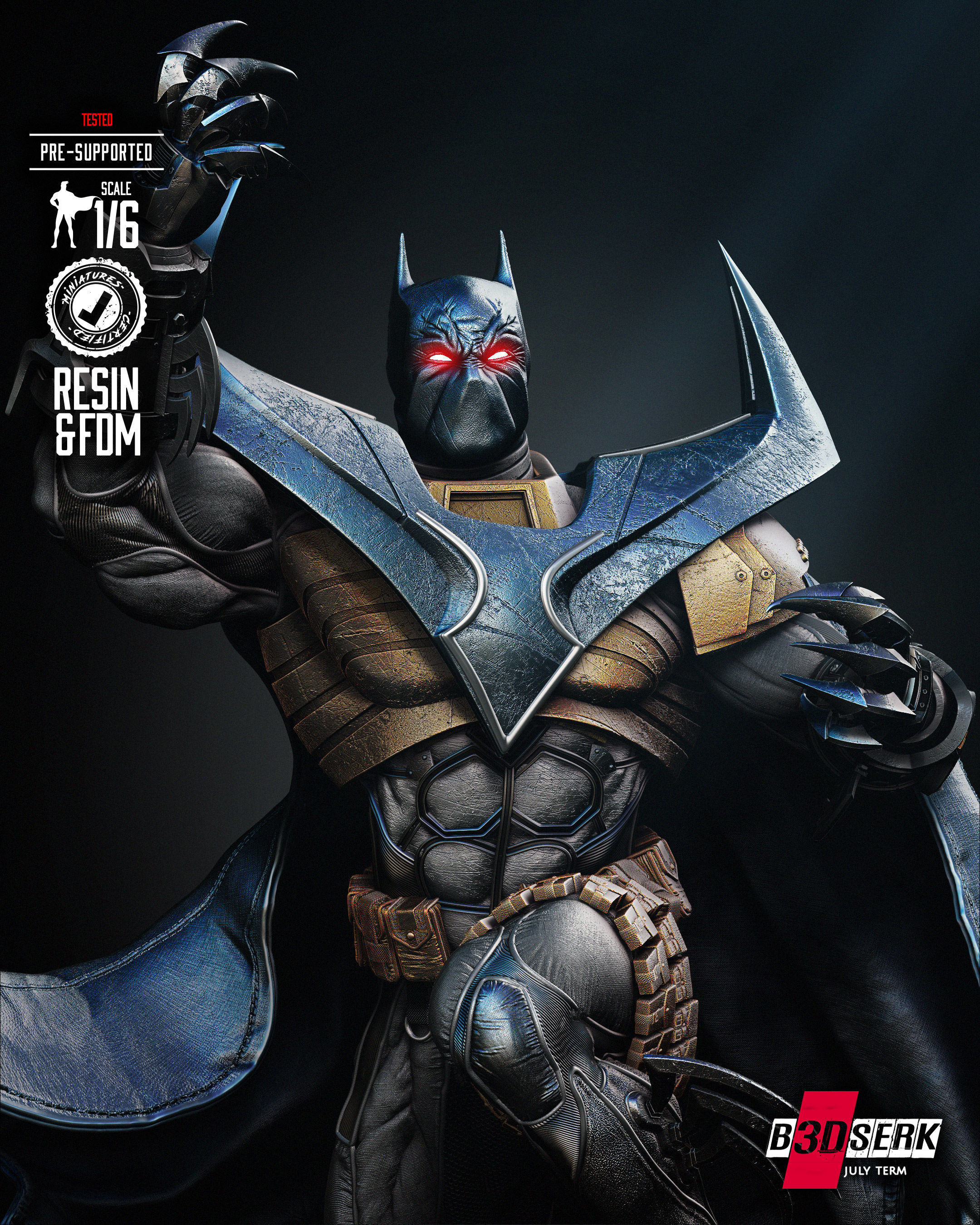 B3DSERK Batman Knightfal Sculpture 3D print model_14