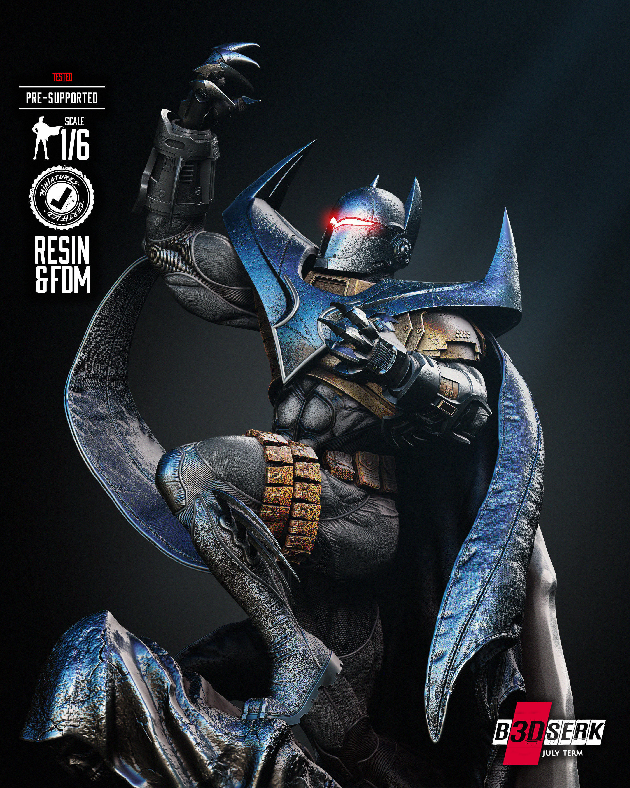 B3DSERK Batman Knightfal Sculpture 3D print model_48