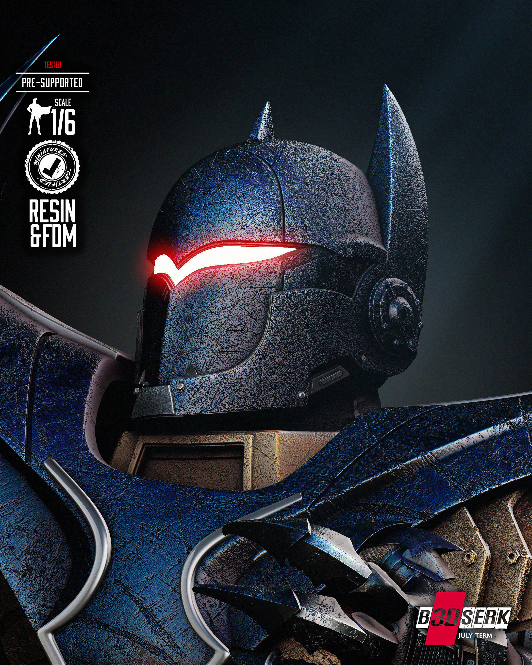 B3DSERK Batman Knightfal Sculpture 3D print model_19