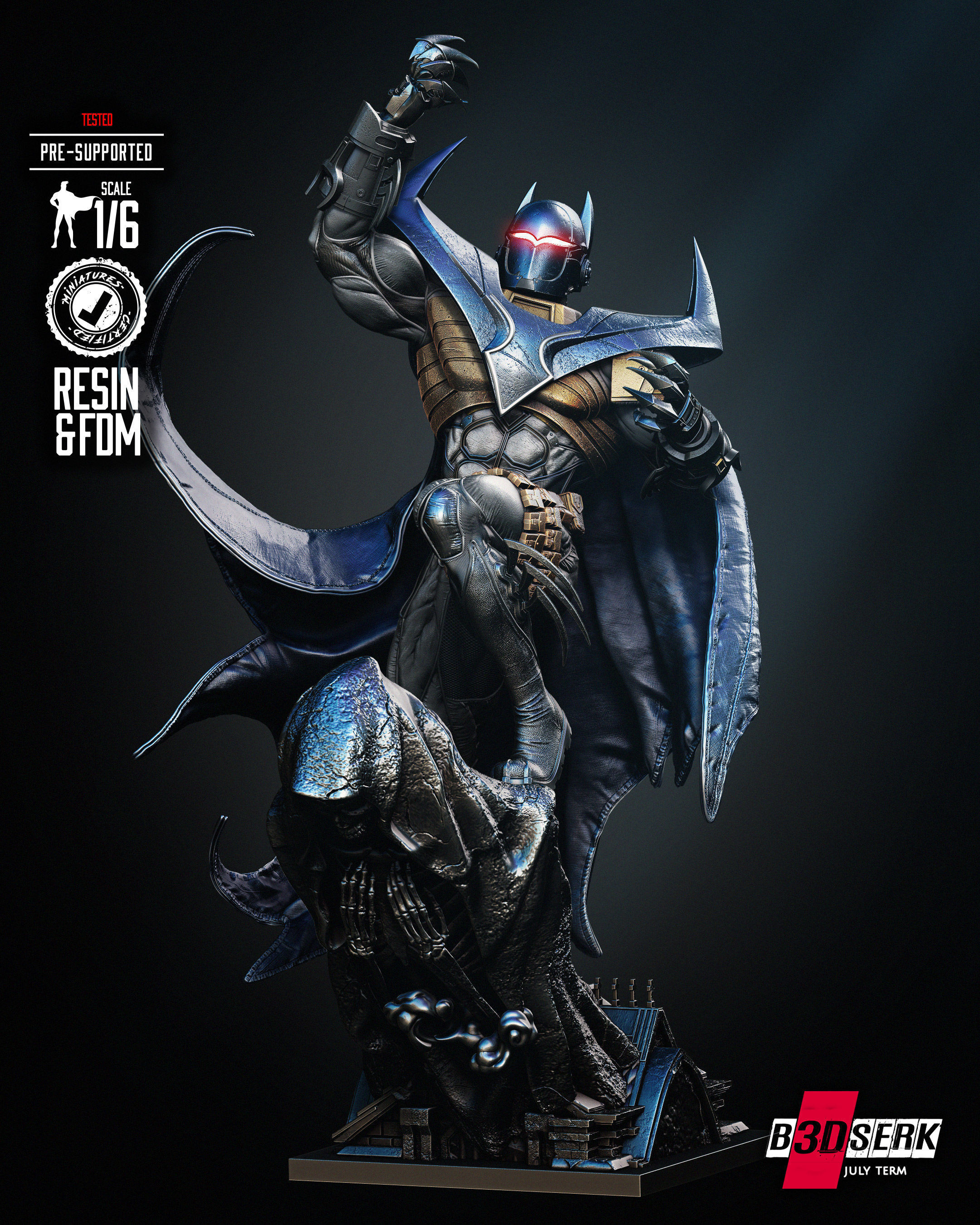 B3DSERK Batman Knightfal Sculpture 3D print model_45