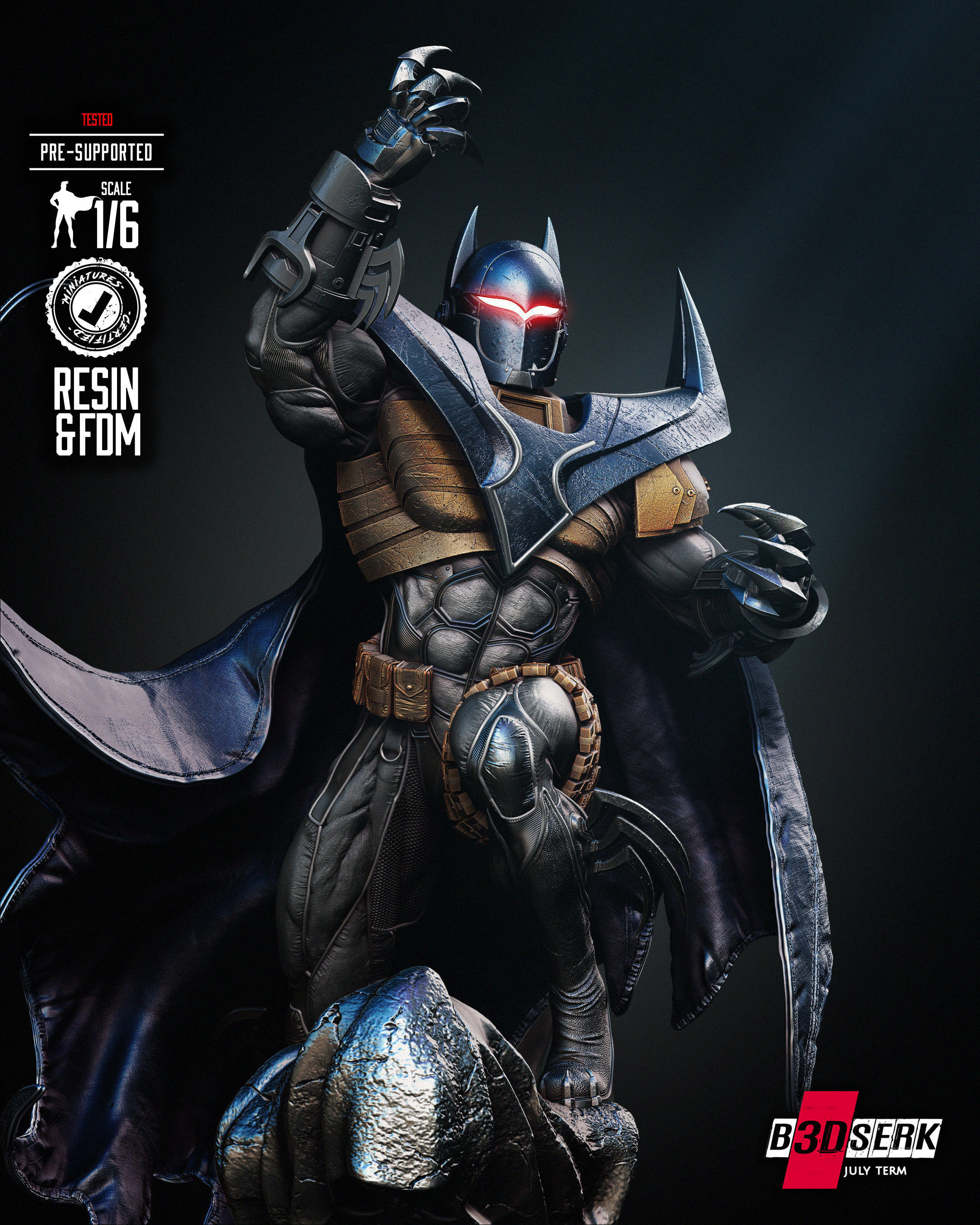 B3DSERK Batman Knightfal Sculpture 3D print model_43