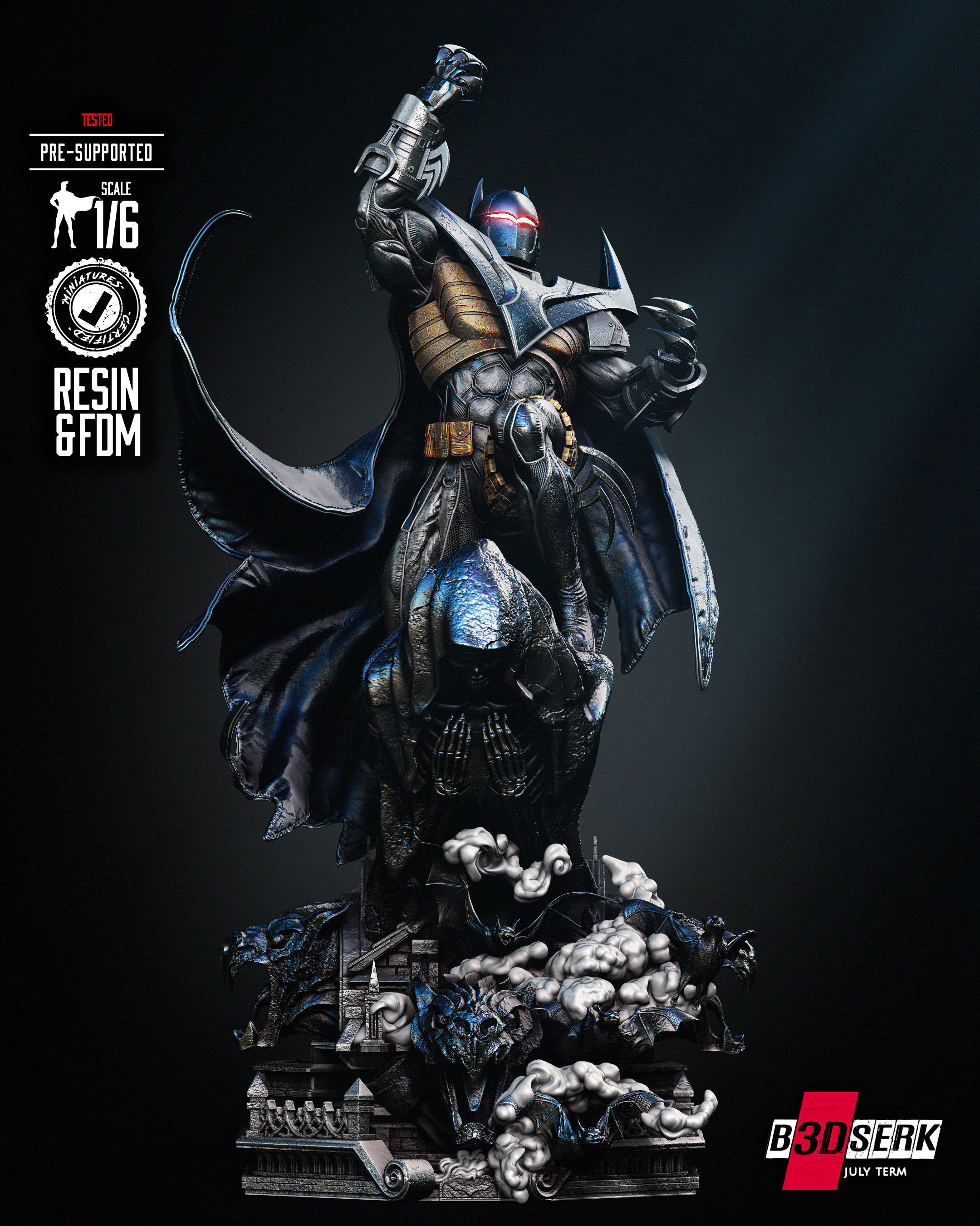 B3DSERK Batman Knightfal Sculpture 3D print model_35