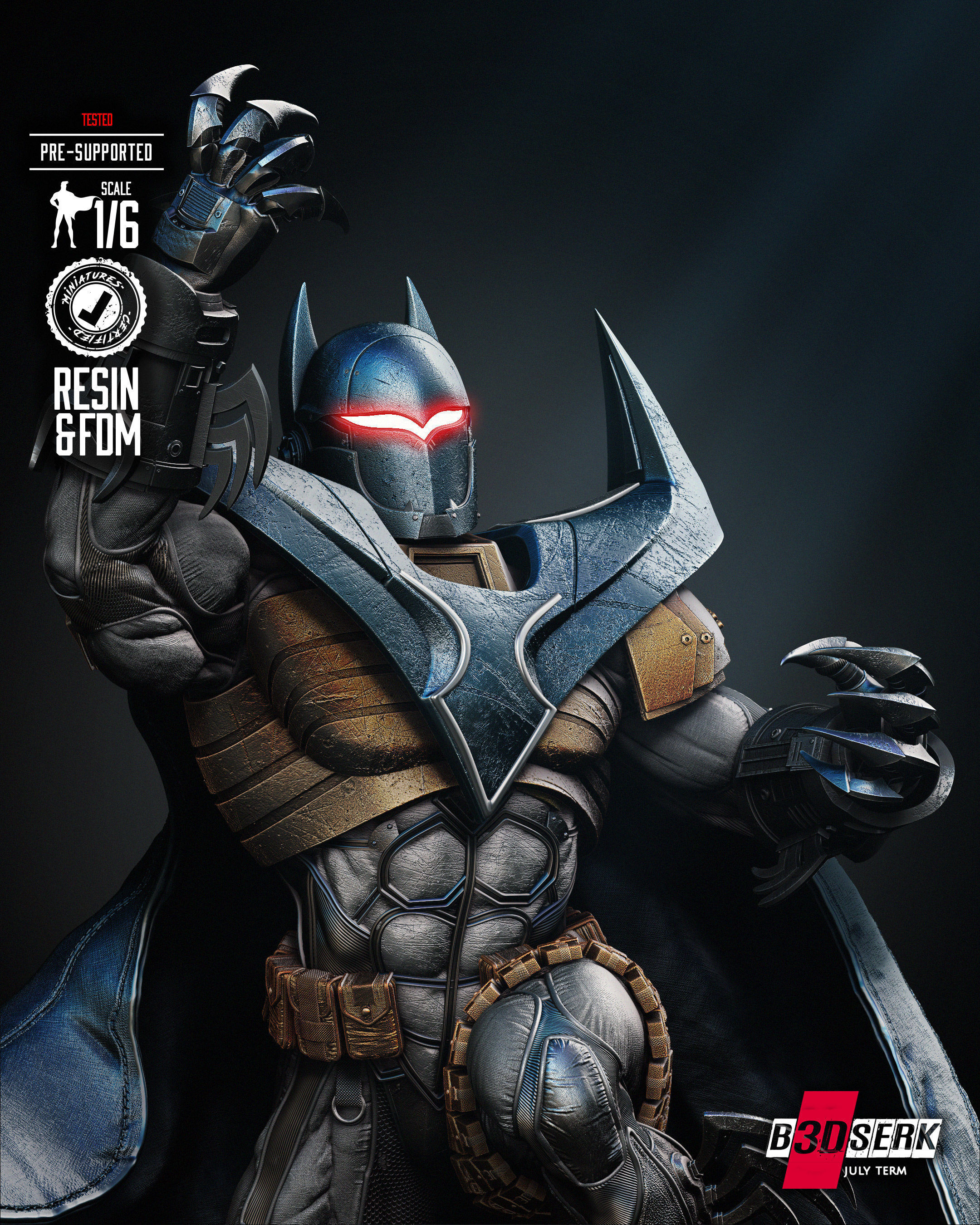 B3DSERK Batman Knightfal Sculpture 3D print model_16