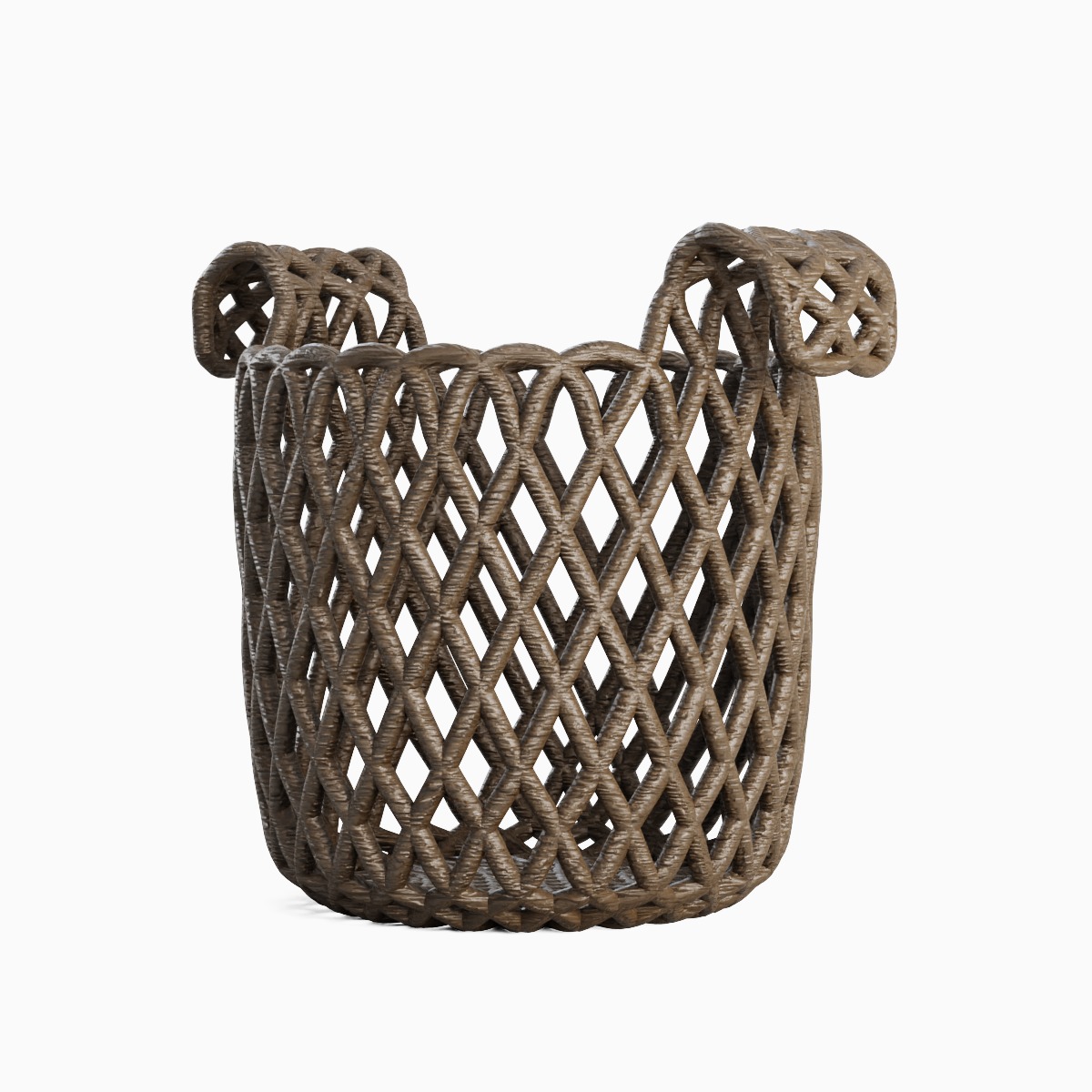 Wicker Basket B 02 3D model_3