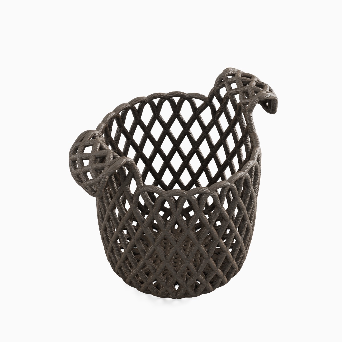 Wicker Basket B 02 3D model_5