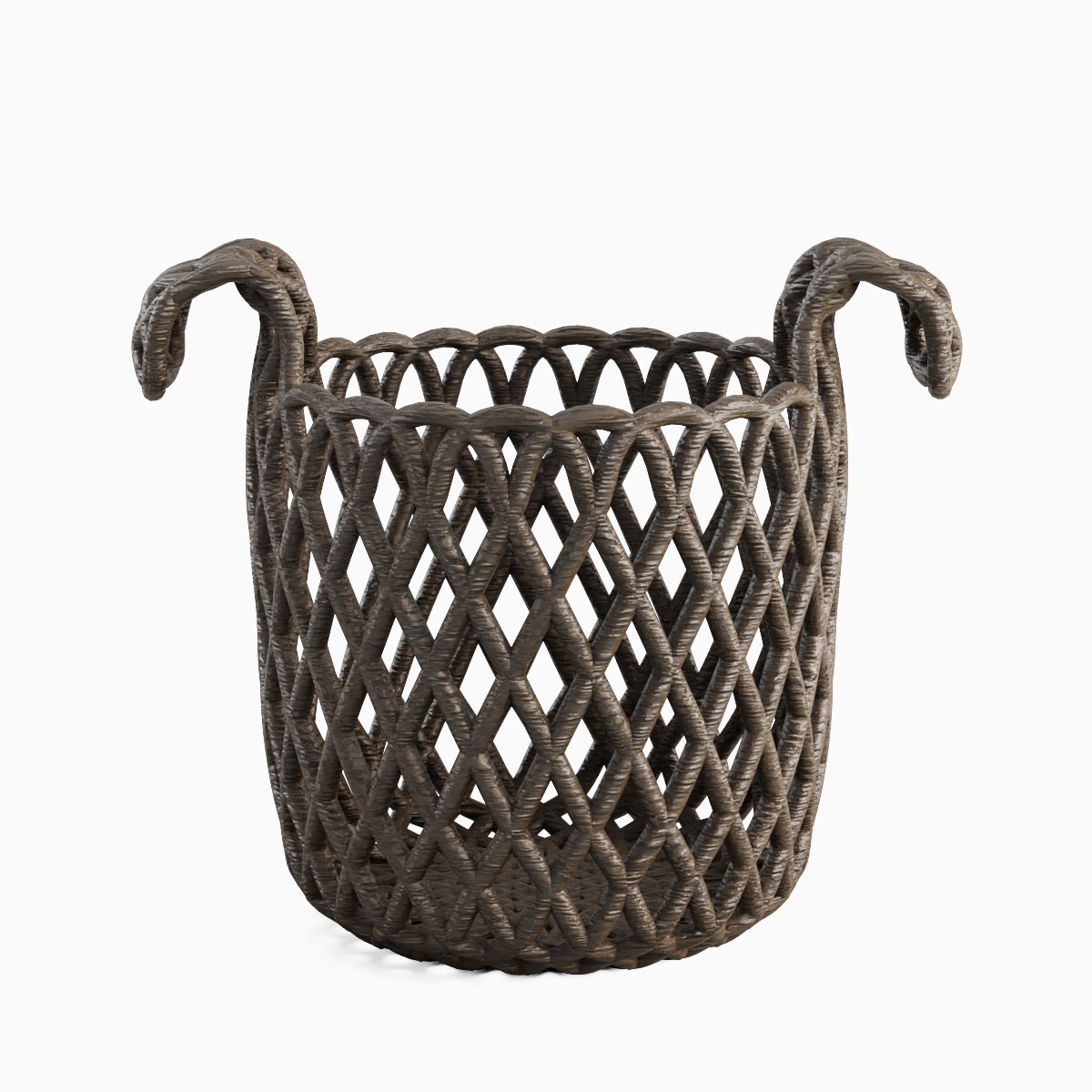 Wicker Basket B 02 3D model_1