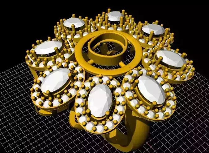 Cocktail ring 3dm file