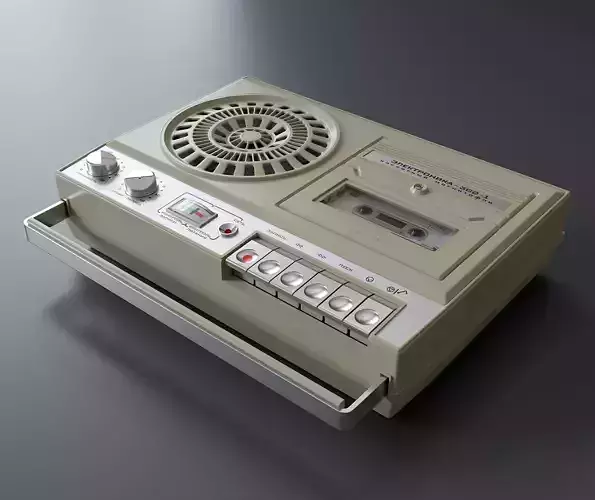 Vintage Portable Cassette Recorder 34 3D model