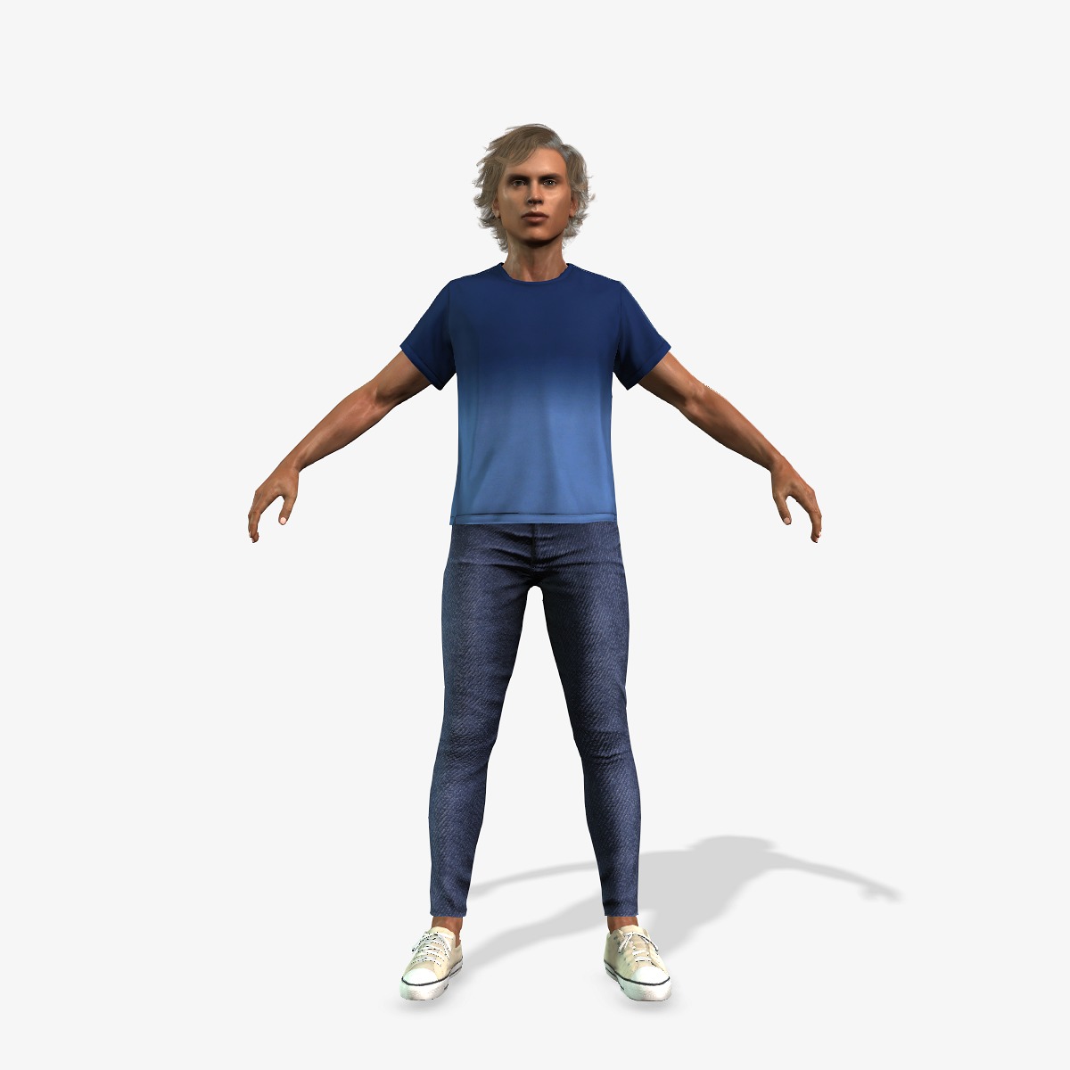 Male 3D Model Game and animation Ready Character 3D model_3