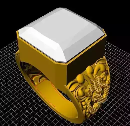 Om Ring 3dm file 3D print model