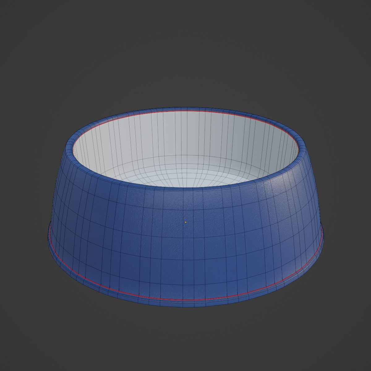 Plastic Dog Bowl B 04 Low-poly 3D model_7