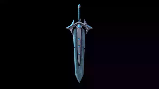 Lowpoly sword handpainted textures