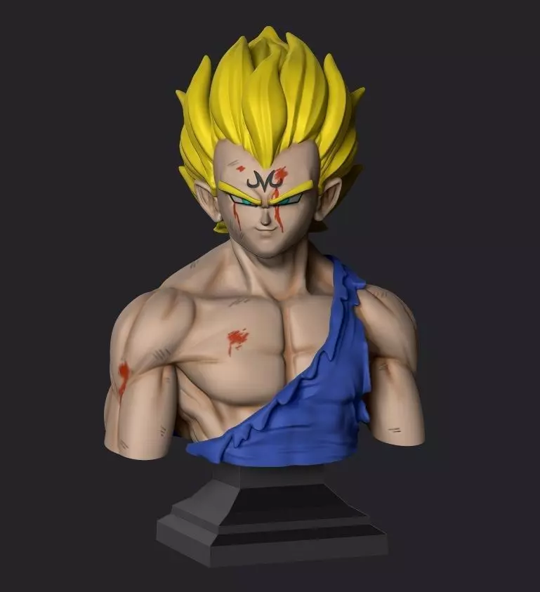 Majin Vegeta Bust 3D print model_0