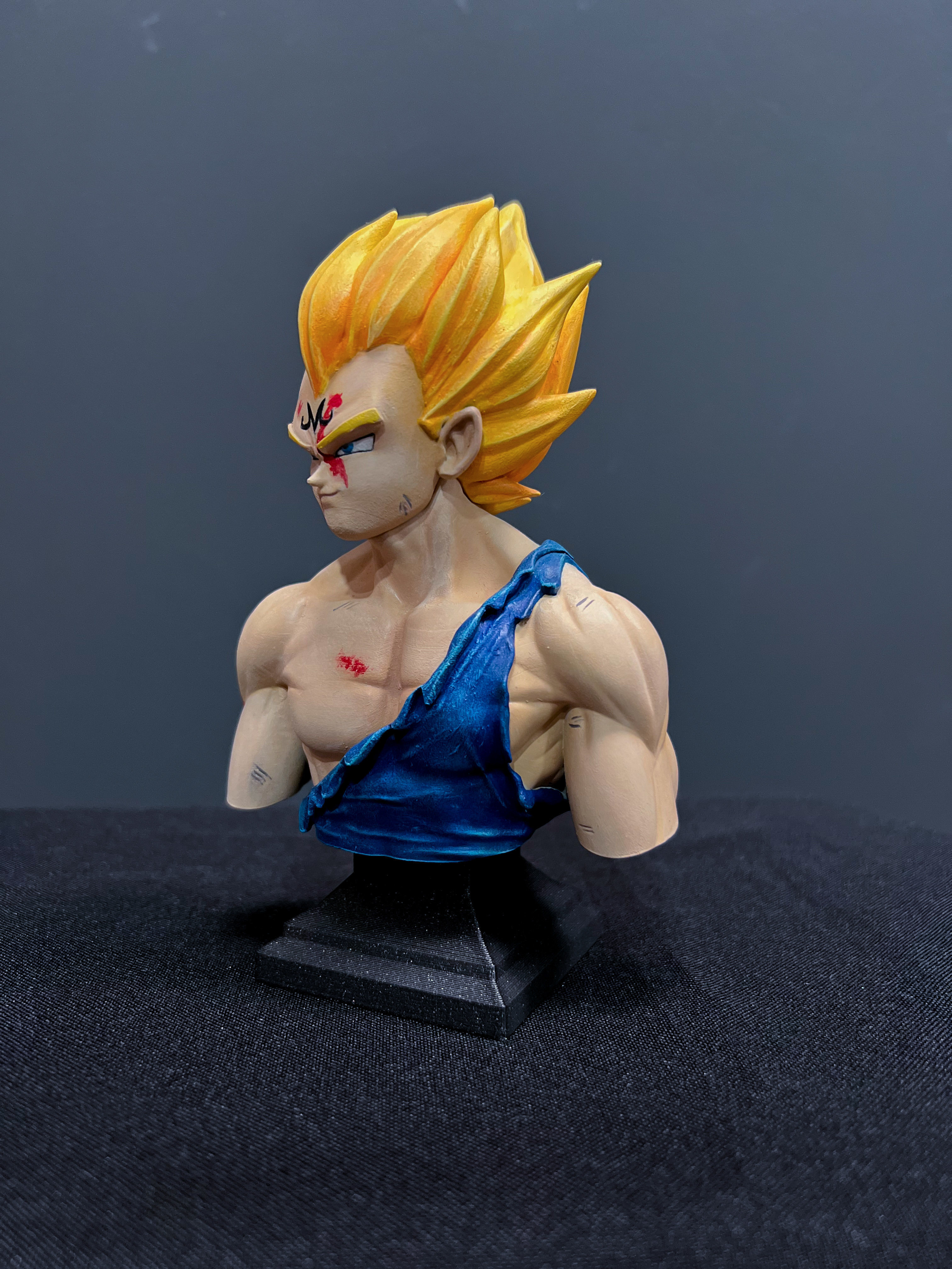 Majin Vegeta Bust 3D print model_3