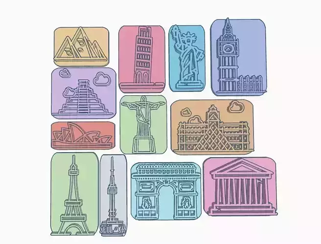 Sellos Monumentos Internacionales Ceramica Pasta Arcilla 