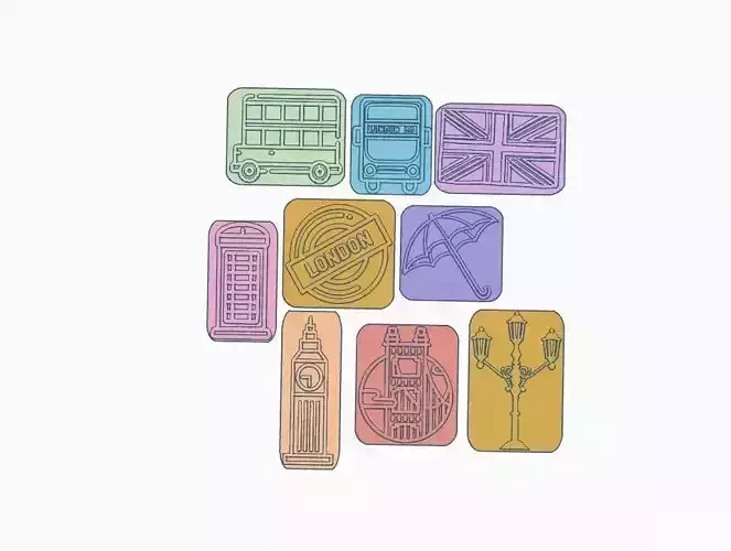 Sellos London Londres Pasta Ceramica Arcilla Stamp