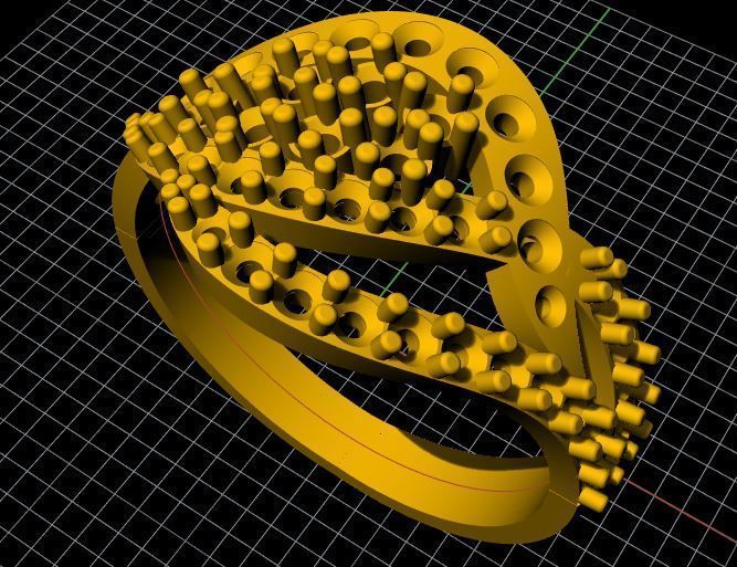 Cluster Ring 3dm file 3D print model_4