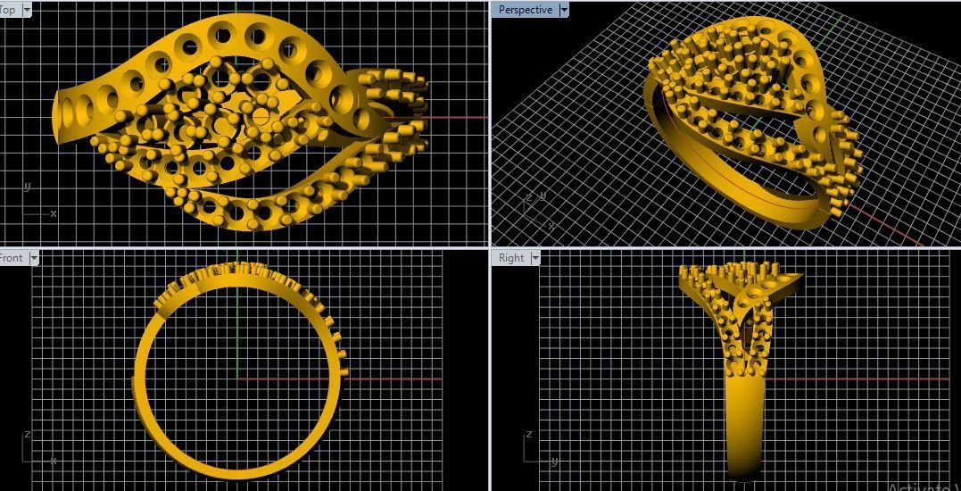 Cluster Ring 3dm file 3D print model_2