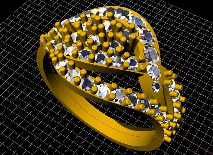 Cluster Ring 3dm file 3D print model_0