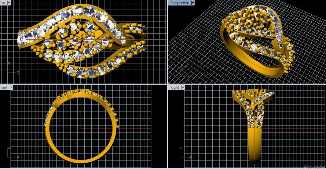 Cluster Ring 3dm file 3D print model_1
